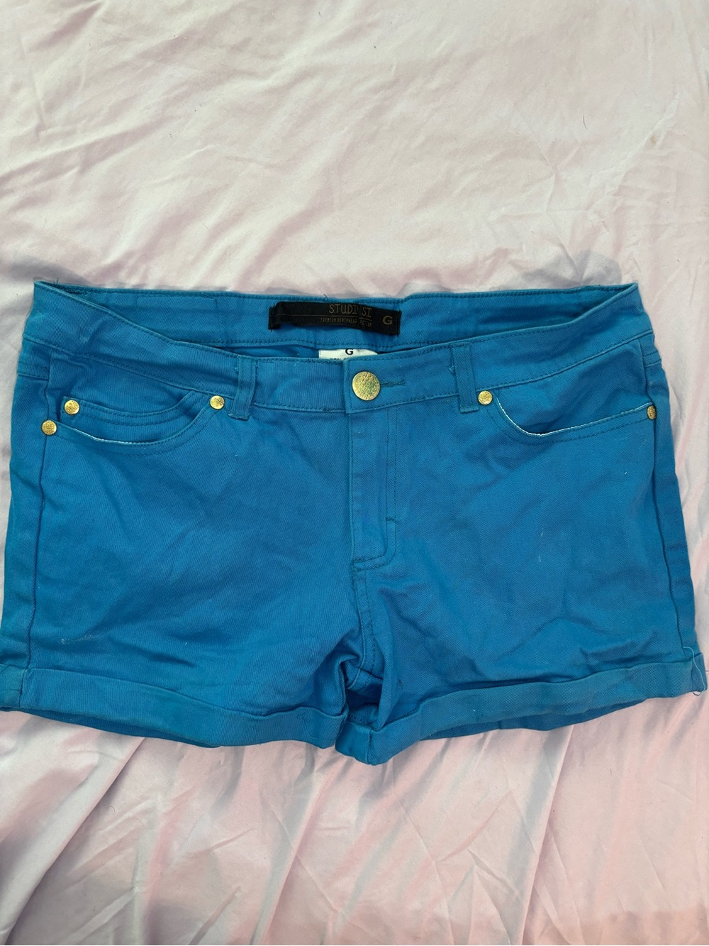 Studio SI Blue Women's Cotton Stretch Shorts